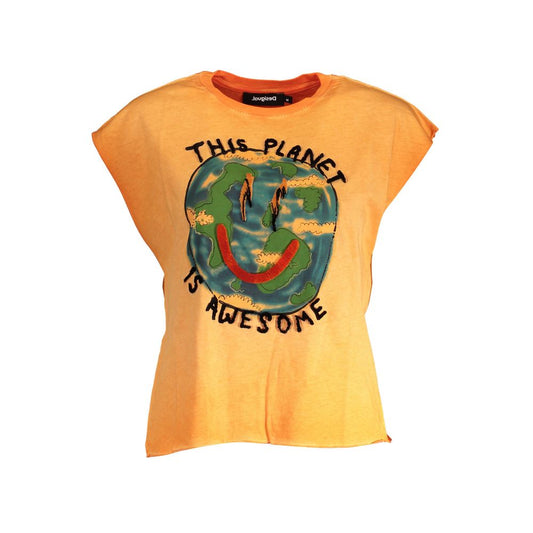 Desigual Orange Baumwolle Frauen T-Shirt