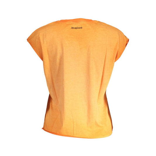 Desigual Orange Baumwolle Frauen T-Shirt