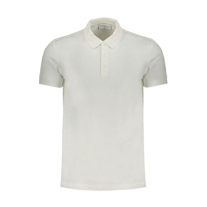Calvin Klein Weißes Baumwoll-Poloshirt