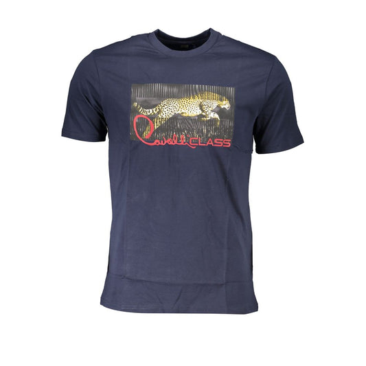 Cavalli Class Blu Cotton Men T-Shirt