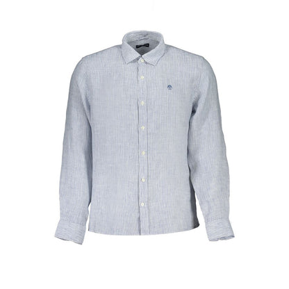 North Sails Blue Linen Pattern Shirt