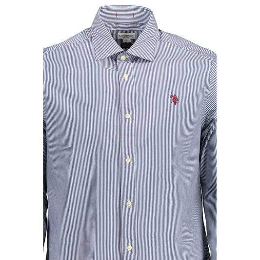 U.S. POLO ASSN. Blue Cotton Men Shirt