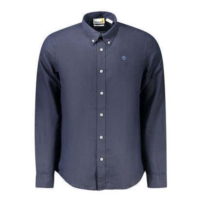 Timberland Blu Linen Men Shirt