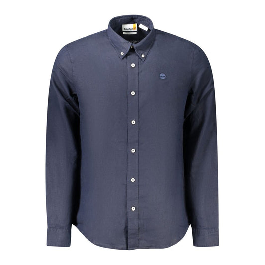 Timberland Blu Linen Men Shirt