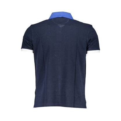 La Martina Blue Cotton Mens Polo Shirt