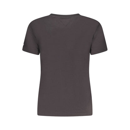 Tommy Hilfiger Schwarzes Baumwoll-T-Shirt für Frauen