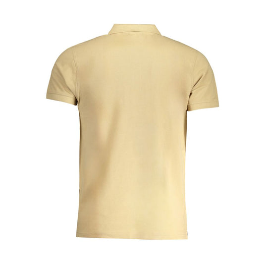 Cavalli Class Beige Cotton Men Polo-Shirt