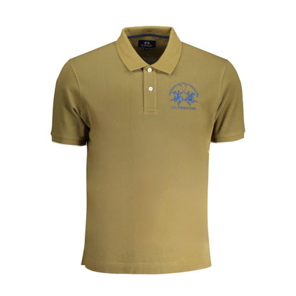 La Martina Verde Cotton Men Polo
