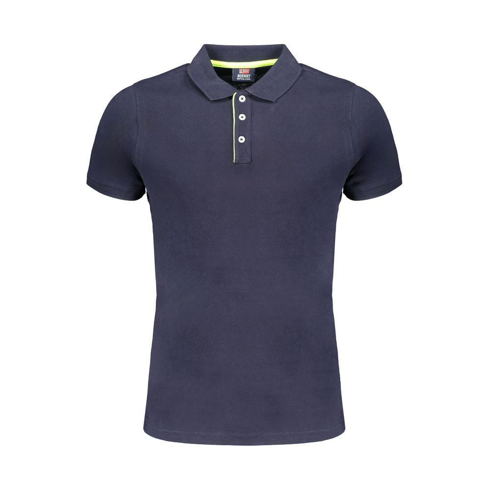 Norway 1963 Blaues Baumwoll-Poloshirt