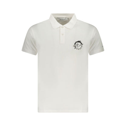 Trussardi White Cotton Men Polo Shirt