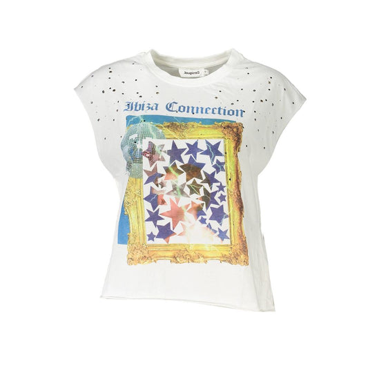 Desigual Weißes Baumwoll-Top für Frauen
