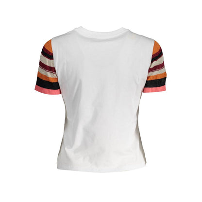 Desigual Weißes T-Shirt aus Baumwolle für Frauen