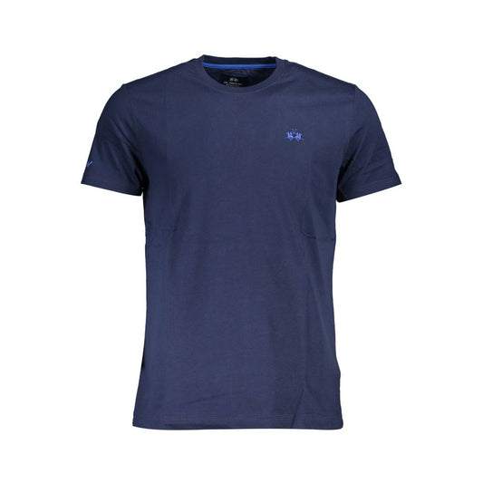 La Martina Blue Cotton Men TShirt