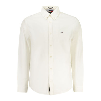 Tommy Hilfiger Weißes Baumwollhemd für Männer