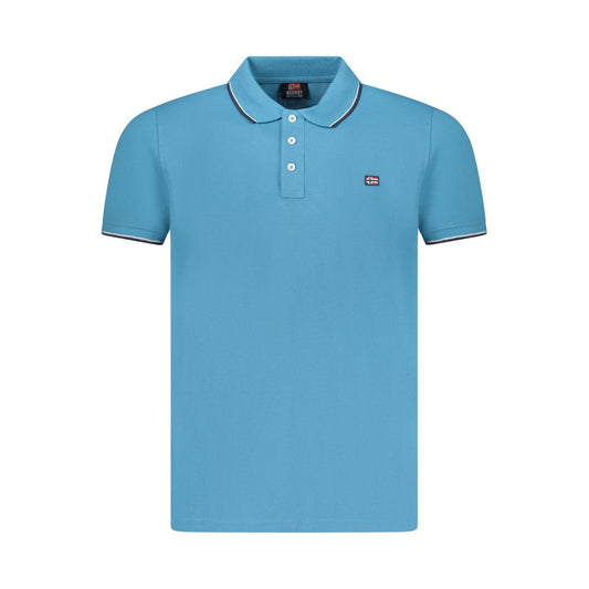 Norway 1963 Blaues Baumwoll-Poloshirt für Männer