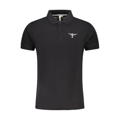 Accademia Militare Black Cotton Men's Polo Shirt