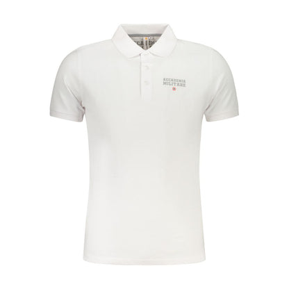 Accademia Militare Bianco Cotton Mens Polo Shirt
