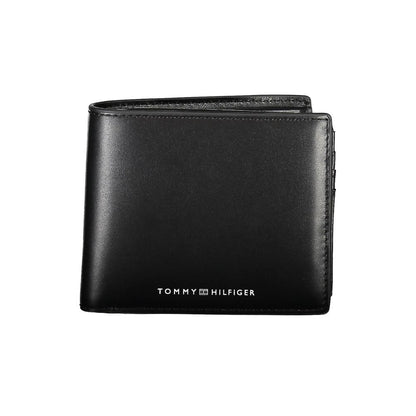 Tommy Hilfiger Schwarzes Leder Portemonnaie