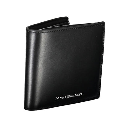 Tommy Hilfiger Schwarzes Leder Portemonnaie