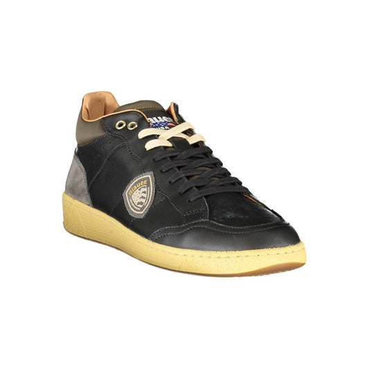 Blauer Black Polyester Athletic Sneakers