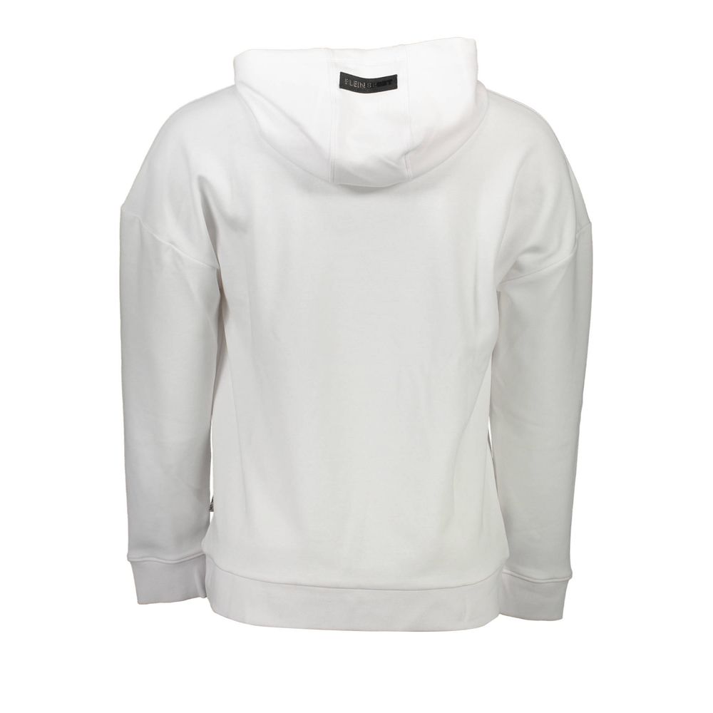 Plein Sport White Cotton Men's Hooded Sweatshirt