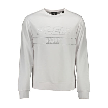 Plein Sport Bianco Cotton Men Sweatshirt