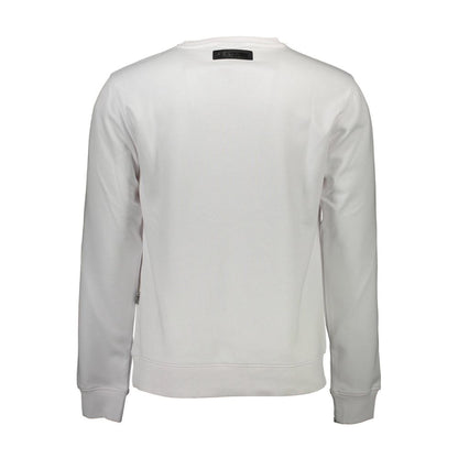 Plein Sport Bianco Cotton Men Sweatshirt
