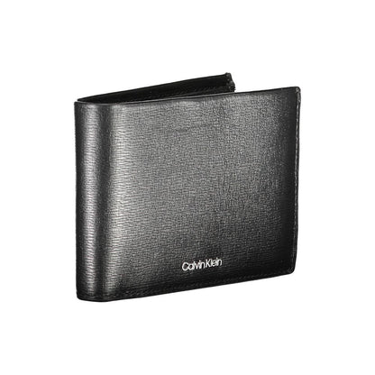 Calvin Klein Schwarzes Leder Portemonnaie