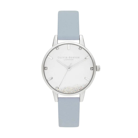 Olivia Burton Blue Artificial Leather Dress Watch