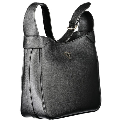 Guess Jeans Nero Poliuretano Women Handbag