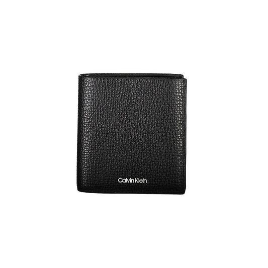 Calvin Klein Schwarzes Leder Portemonnaie