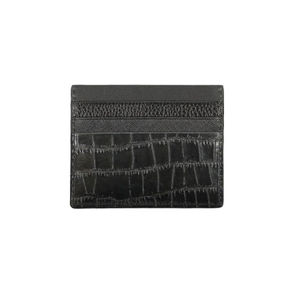 Tommy Hilfiger Schwarzes Leder Portemonnaie