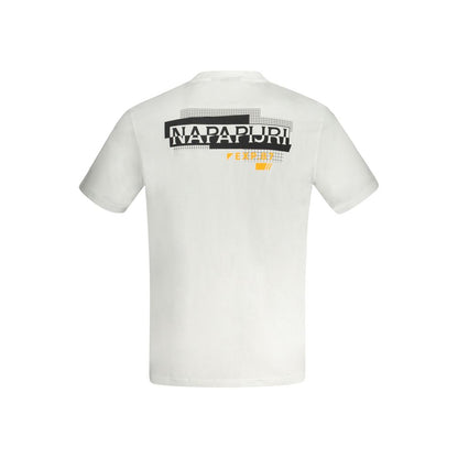 Napapijri Bianco Cotton Men T-Shirt