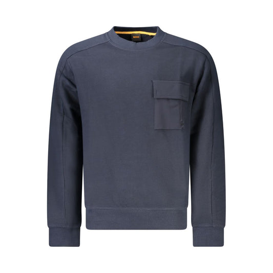 Hugo Boss Blauer Baumwollpullover für Männer