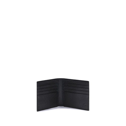 Valentino Garavani Black Calf Leather Bos Taurus Wallet