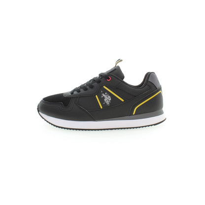 U.S. POLO ASSN. Black Polyurethane Men Sneaker