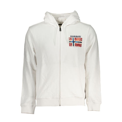 Napapijri "Bianco Cotton Men's Sweatshirt with Hood"