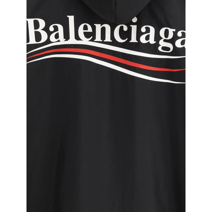 Balenciaga Black Polyester Shell Jacket