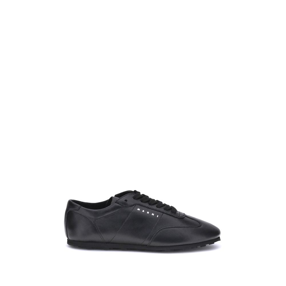 Marni Black Calf Leather Bos Taurus Athletic Sneakers