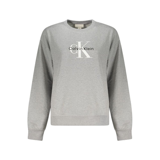 Calvin Klein Grauer Baumwollpullover für Frauen