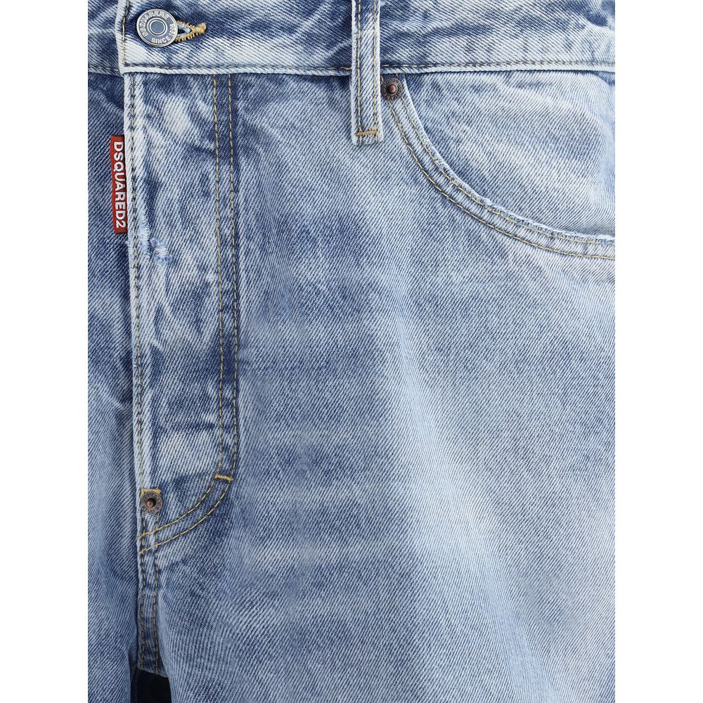 Dsquared² Light Blue Cotton Bermuda Shorts