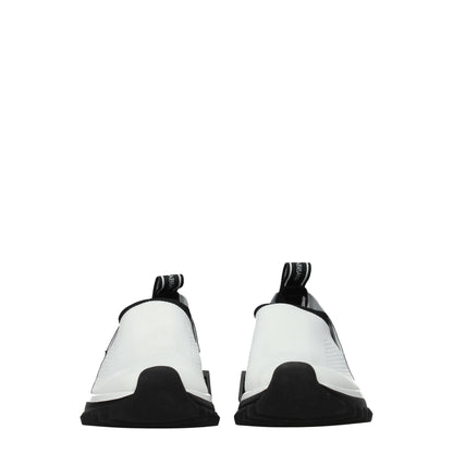 Dolce & Gabbana White Fabric Chunky Sneakers