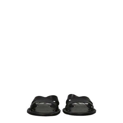 Kenzo Black Leather Slippers