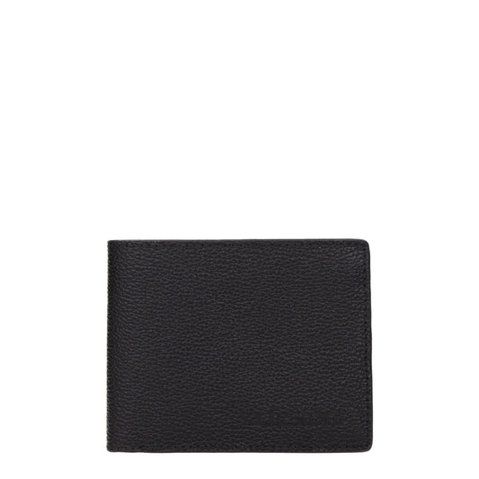 Testoni Black Leather Wallet