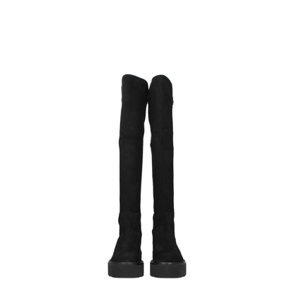 Stuart Weitzman Black Leather Over The Knee