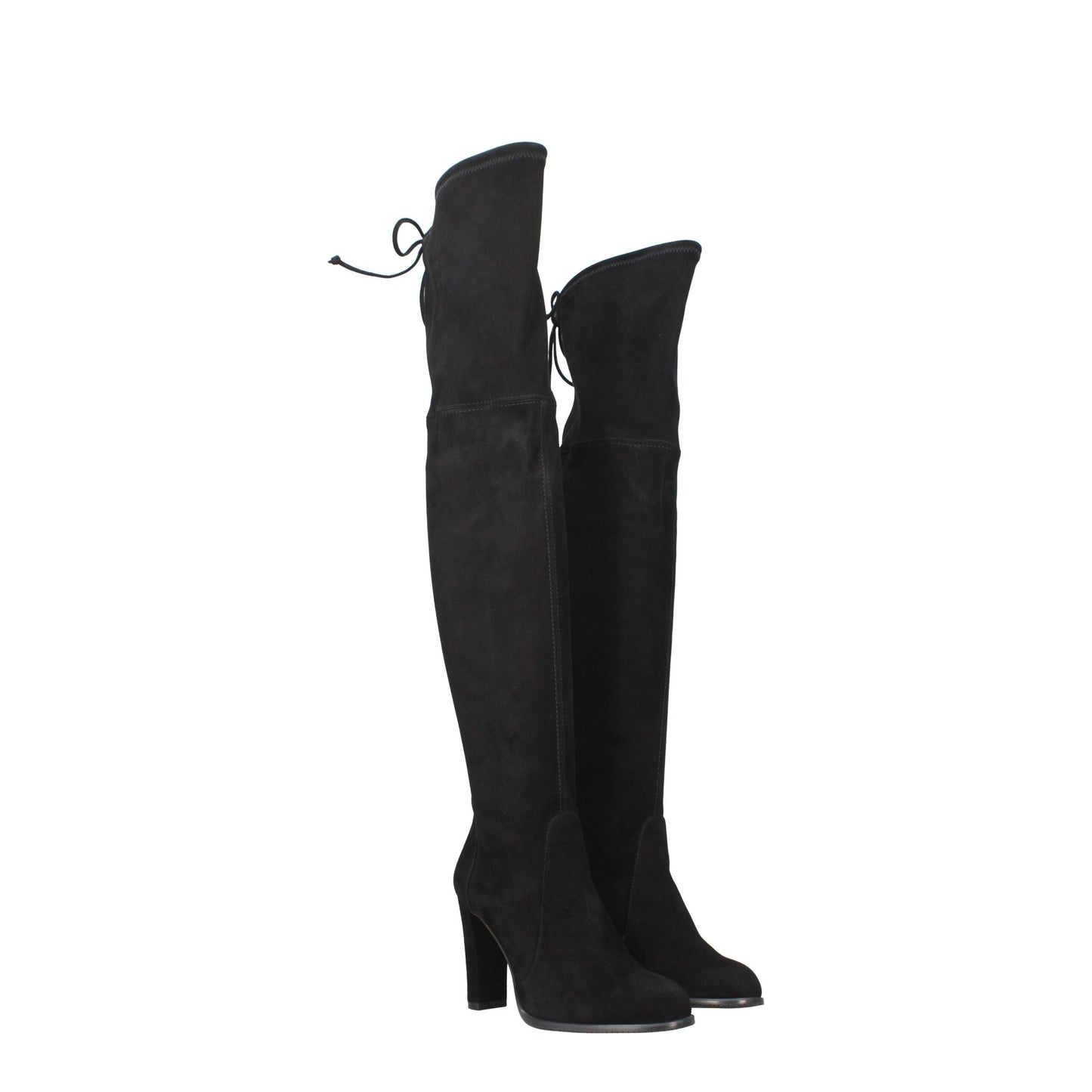 Stuart Weitzman Black Leather Over The Knee