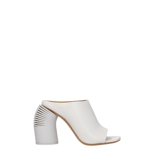 Off-White Weiße Leder-Plateaus