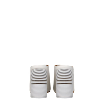 Off-White Weiße Leder-Plateaus
