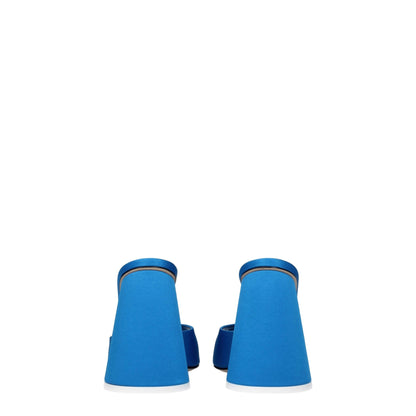 The Attico Light Blue Satin Platform Sandals