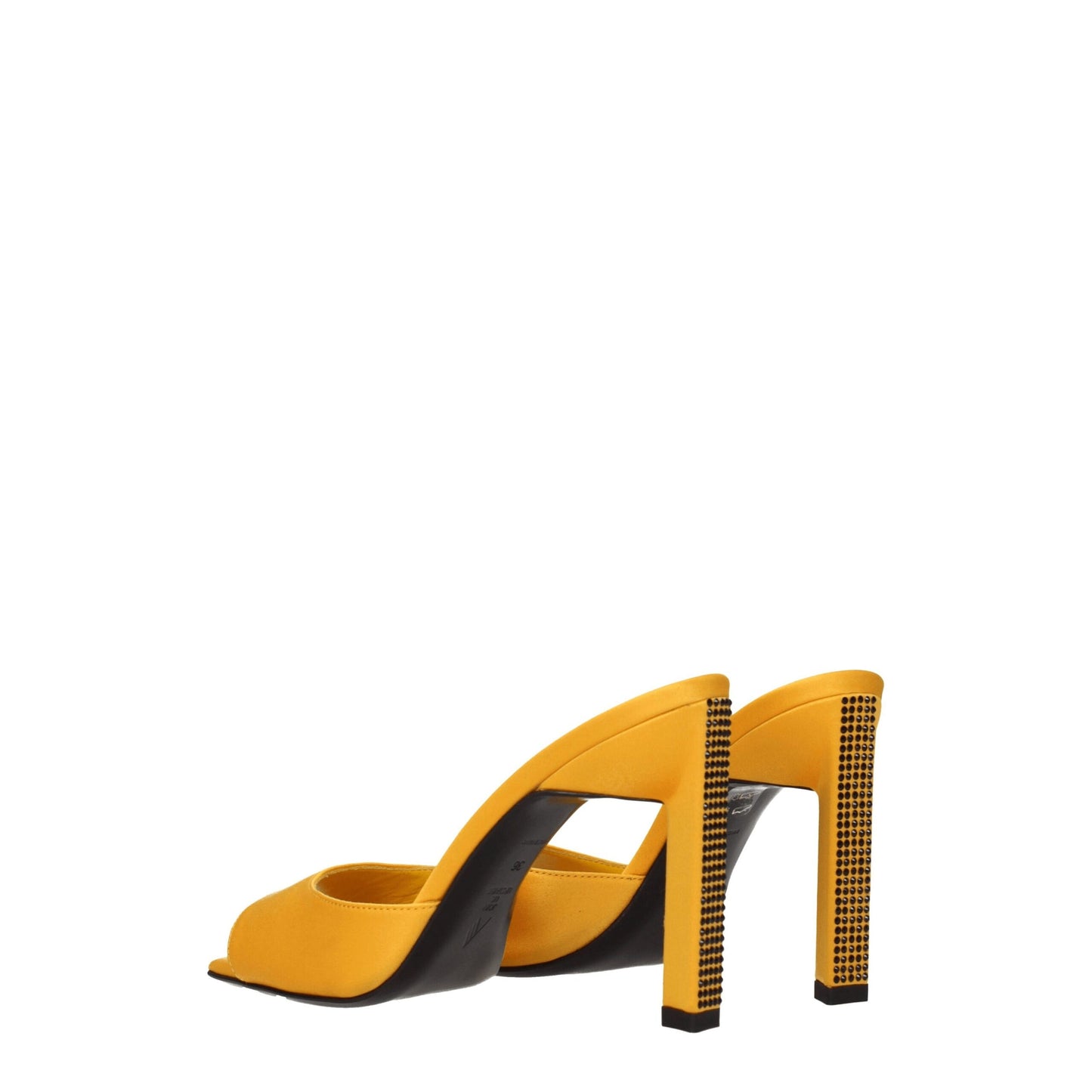 The Attico Orange Satin Stiletto Heel Sandals